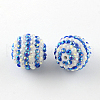 AB-Color Resin Rhinestone Round Beads RESI-S313-18x20-08-1