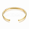 Brass Micro Pave Clear Cubic Zirconia Cuff Bangles BJEW-N302-005D-NF-2