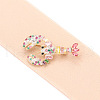 Cray Brass Micro Pave Cubic Zirconia Brooches for Backpack Clothes JEWB-I040-02-2