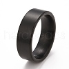 Ion Plating(IP) 304 Stainless Steel Plain Band Finger Ring for Men Women RJEW-E062-A01-03EB-1