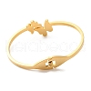 Adjustable Butterfly Vacuum Plating 304 Stainless Steel Bangles for Women BJEW-F474-18G-3
