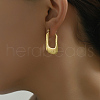 Stainless Steel U-Shaped Hip-hop Hoop Earrings RZ9370-4