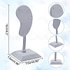 Ear Shaped Velvet & Wood Earrings Display Stands ODIS-WH0061-68A-2