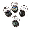 Natural Quartz Crystal & Amethyst & Labradorite Heart Big Pendants G-Q350-06A-1