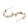 Wire Wrapped Half Ring Alloy Studs Earrings for Women EJEW-H309-10KCG-2