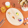 Unfinished Natural Beech Wood Cabochons for DIY Handmade WOOD-WH0125-12-4