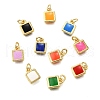 Brass Enamel Charms KK-C106-07G-1