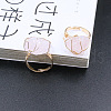 Nuggets Alloy Wire Wrapped Natural Rose Quartz Cuff Rings FS-WGA7830-02-1