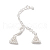 Brass Micro Pave Cubic Zirconia Chain Extender KK-G503-02S-1