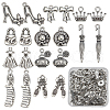 SUNNYCLUE 100Pcs 10 Style Girl Theme Tibetan Style Alloy Pendants FIND-SC0003-11-1