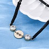Flat Round with Infinity 304 Stainless Steel Link Bracelets BJEW-A036-04B-G-3