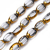 Electroplate Glass Beads Strands EGLA-N008-015-4