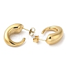 304 Stainless Steel Horn Stud Earrings EJEW-Z026-07G-2
