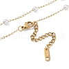 304 Stainless Steel with Shell Pearl Pendant Necklaces NJEW-Z033-02G-3