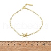 S925 Sterling Silver Micro Pave Cubic Zirconia Link & Charm Bracelets for Women BJEW-K276-02G-5