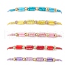 Glass Seed Beaded Braided Beads Bracelets BJEW-MZ00182-1