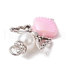 3Pcs 3 Colors Glass Pearl Pendants PALLOY-JF03471-5