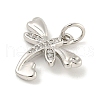 Rack Plating Brass Micro Pave Clear Cubic Zirconia Pendants KK-B093-10B-P-2