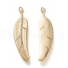 Brass Micro Pave Clear Cubic Zirconia Pendants ZIRC-K086-18G-2