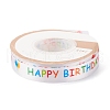 Single Face Polyester Printed Satin Ribbon SRIB-I005-04A-01-1