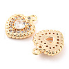 Brass Micro Pave Cubic Zirconia Charm KK-E090-28G-2