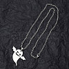 201 Stainless Steel Pendant Necklaces for Man NJEW-Q336-02E-P-4