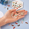 36Pcs 6 Colors Alloy Enamel Pendants ENAM-TA0001-41-7