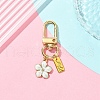 Alloy Enamel Flower Pendant Decorations HJEW-YW00002-6