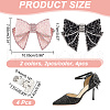 AHADERMAKER Resin Rhinestone Bowknot Shoes Charms FIND-GA0004-20-2