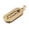 Oval with 12 Constellation 304 Stainless Steel Rhinestone Pendants STAS-M119-08B-G-3