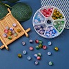 6 Style Spray Painted Glass Beads Strands GGLA-YW0001-08-5
