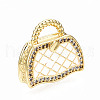 Brass Micro Pave Cubic Zirconia Enamel Pendants ZIRC-Q200-021G-NF-2