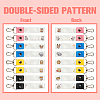 PU Leather & Cotton Name Marker Keychain AJEW-WH0514-029-3