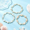 3Pcs 3 Styles Synthetic Turquoise Beads Stretch Bracelets BJEW-JB11574-1