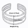 Non-Tarnish Vintage Hammered 304 Stainless Steel Cuff Bangles for Women OO0965-1-1
