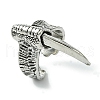 Men's Paw Alloy Cuff Finger Rings RJEW-K275-32AS-1