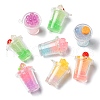 Transparent Resin Imitation Drink Pendants RESI-E041-01-1