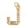 Brass Micro Pave Cubic Zirconia Pendants KK-V014-01G-10-1