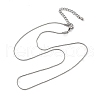 1MM 304 Stainless Steel Serpentine Chain Necklaces for Women Men NJEW-T016-11P-4
