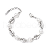 Ocean Series Alloy Conch Link Bracelets BJEW-JB11840-04-2
