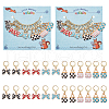Alloy Enamel Handbag & Bowknot Pendant Locking Stitch Markers HJEW-AB00086-1
