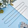 Beebeecraft 1Pc 925 Sterling Silver Chain Necklaces STER-BBC0007-74-4