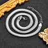 Non-Tarnish 304 Stainless Steel Herringbone Chains Necklaces X-NJEW-G340-03P-1