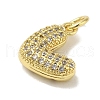 Rack Plating Brass Micro Pave Cubic Zirconia Pendants KK-P272-11G-2