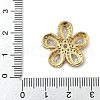 Brass Pave Cubic Zirconia 5-Petal Flower Multi-Strand Links KK-I276-30G-02-3