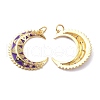 Brass Micro Pave Cubic Zirconia Pendant ZIRC-P089-17G-4