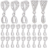 SOFPLATE 30Pcs Filigree Rack Plating Brass Pendant Pinch Bails KK-SP0002-02-1