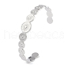 Non-Tarnish 304 Stainless Steel Open Cuff Bangles for Women BJEW-C071-09P-1