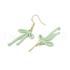 Bowknot Spray Painted Alloy Dangle Earrings EJEW-JE06356-4