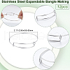 SUNNYCLUE 12Pcs Steel Adjustable Bangle Making AJEW-SC0002-98MS-2